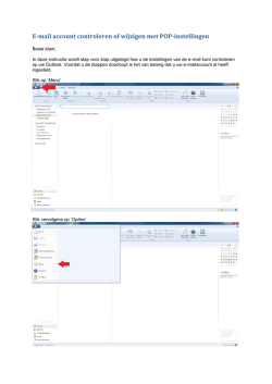 E-mail account controleren of wijzigen met POP-instellingen