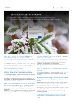 e-notariaat : Tips en tricks voor een vlot e-notariaat