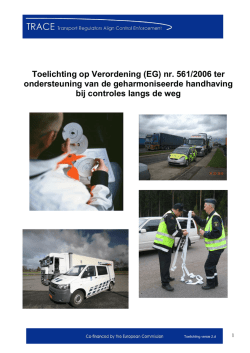 Toelichting op Verordening (EG) nr. 561/2006 ter ondersteuning van