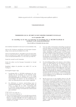 Verordening (EG) nr. 987/2009 van het Europees
