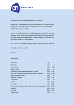 Informatieblad conform detergentenverordening (EG) 648/2004