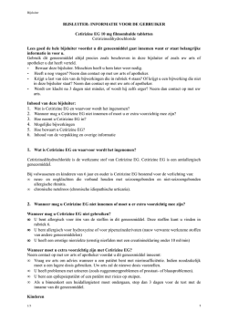BIJSLUITER: INFORMATIE VOOR DE GEBRUIKER Cetirizine EG 10