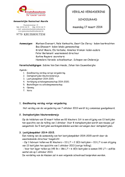 verslag maart 2014def1 - Gemeenteschool Kruishoutem