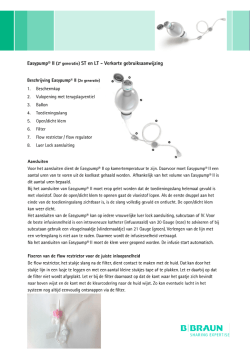 Easypump® ll (2e generatie) ST en LT — Verkorte gebruiksaanwijzing