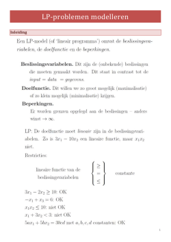 LP-problemen modelleren