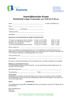 Inschrijfformulier Kraam - Toeristische Informatie Hattem, hanzestad