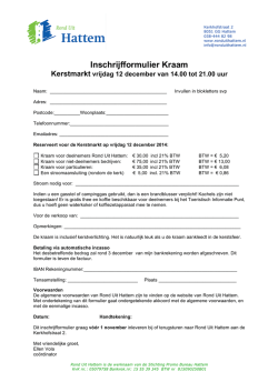 Inschrijfformulier Kraam - Toeristische Informatie Hattem, hanzestad