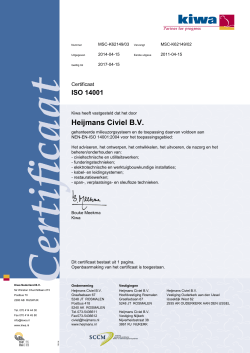 Certificaat - ISO 14001