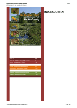 INDEX SOORTEN - Stichting Koekeloere