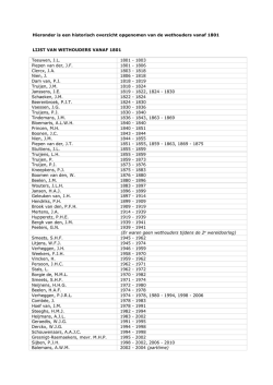 Historisch overzicht van wethouders vanaf 1801 (per 2014-05-09)