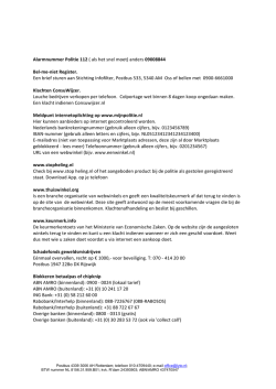 Klik hier voor een folder met belangrijke adressen bij vragen