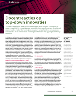 Docentreacties op top-down innovaties