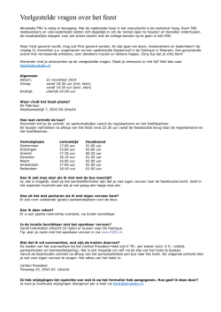 Veelgestelde vragen over het feest