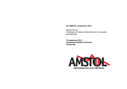 20 AMSTOL symposium 2014 State-of-the-art Hemostase