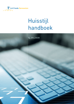 Het handboek huisstijl A+O fonds Gemeenten