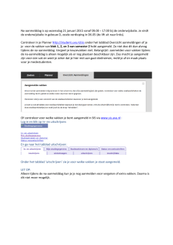Nadere informatie na-aanmelddag 2e semester