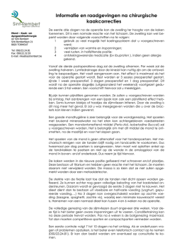 Informatie en raadgevingen na chirurgische