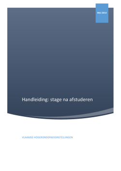 Handleiding: stage na afstuderen