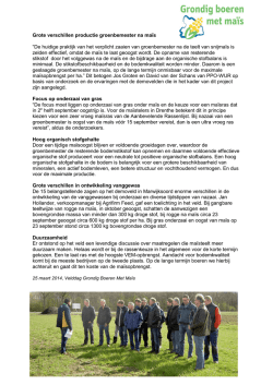 Grote verschillen productie groenbemester na maïs