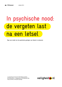 In psychische nood: de vergeten last na een letsel