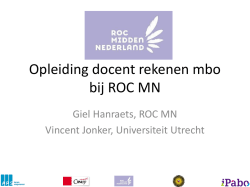 Opleiding docent rekenen mbo bij ROC MN
