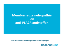 Anti-PLA2R antistoffen in Membraneuze nefropathie
