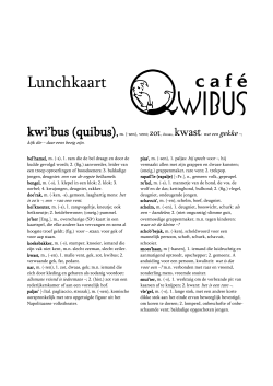 Lunchkaart - en borrelcafé qwibus amersfoort