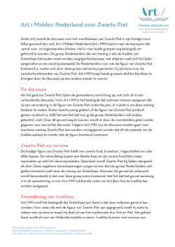Art.i Midden Nederland over Zwarte Piet MIDDEN