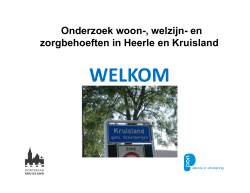 Presentatie Zorg Wonen Welzijn Kruisland 14102014