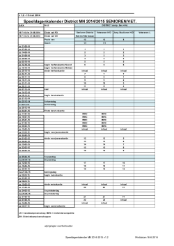 Speeldagenkalender senioren MN 2014-2015 v1.2