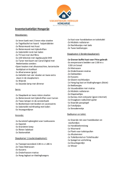 Inventarisatielijst Hongarije - Geniet van vakantie in Hongarije