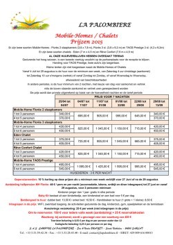 Tarieven accommodatie (PDF)