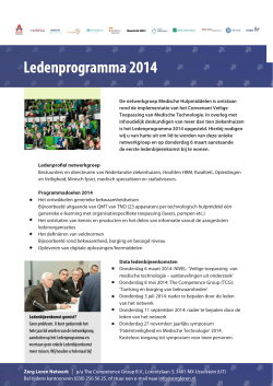 Ledenprogramma 2014 - The Competence Group