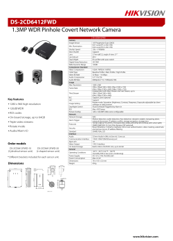 DS-2CD6412FWD 1.3MP WDR Pinhole Covert - Distri