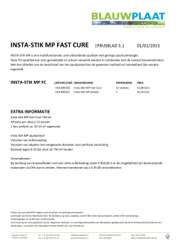 INSTA-STIK MP FAST CURE |PRIJSBLAD 5.1
