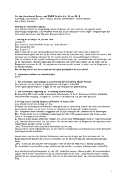 2014-05-16 Verslag Burgerraad KEaRN Welzijn
