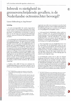Inbreuk vs nietigheid in grensoverschrijdende gevallen