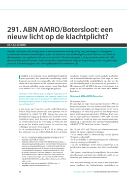 291. ABN AMRO/Botersloot: een nieuw licht op de klachtplicht?