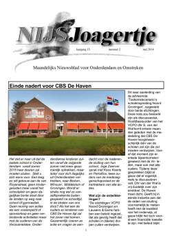 Het Nijsjoagertje van mei 2014