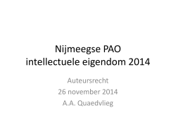 PP CPO Nijmegen 27-11-14 - Actualiteiten Auteursrecht