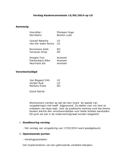 OR91 Bijlage Verslag Keukencommissie 13-05-2014