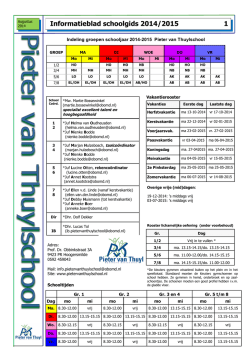Informatieblad schoolgids 2014/2015 1