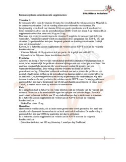 Immuun systeem ondersteunende supplementen Vitamine D Er
