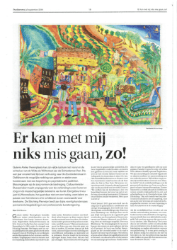 i8 Er kan met mij niks mis gaan, zo.I Puntkomma juli