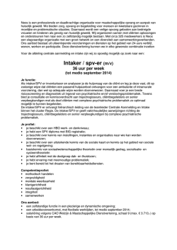 Intaker / spv-er (m/v)
