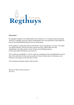 2014-07 nieuwsbrief - Golfvereniging Regthuys