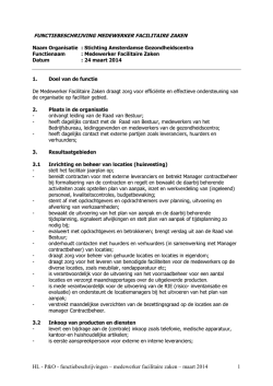 FUNCTiEBESCHRIJVING DIRECTIESECRETARESSE