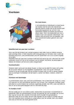 Voorlezen - Antoniusschool