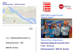 Doe en Praatmiddag i.s.m. Onderling Sterk Arnhem, voor mensen