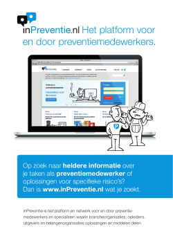 inPreventie.nl - Het platform voor en door